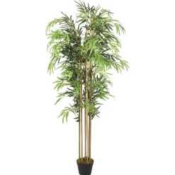 vidaXL Decoración-Árbol de bambú artificial con 500 hojas verde 80 cm
