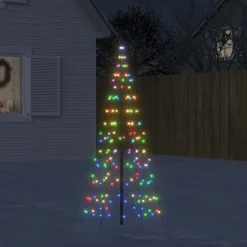 vidaXL Árbol de Navidad 200 LED de colores 180 cm Multicolor New