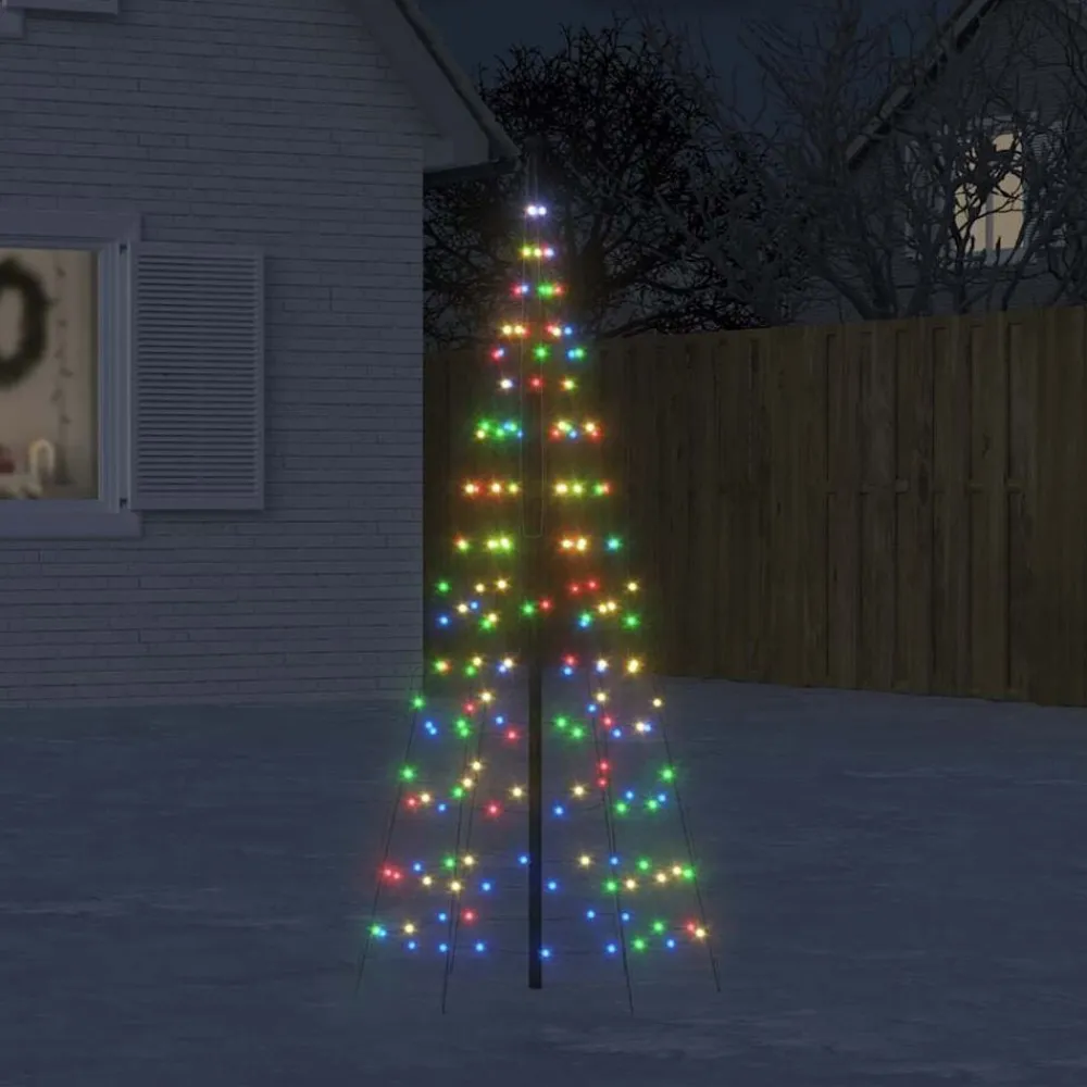 vidaXL Árbol de Navidad 200 LED de colores 180 cm Multicolor New