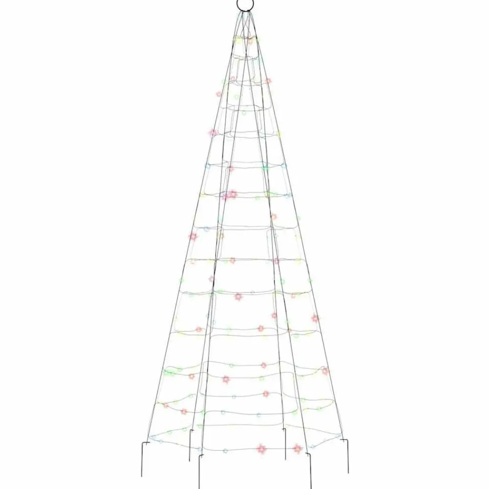 vidaXL Árbol de Navidad 200 LED de colores 180 cm Multicolor New