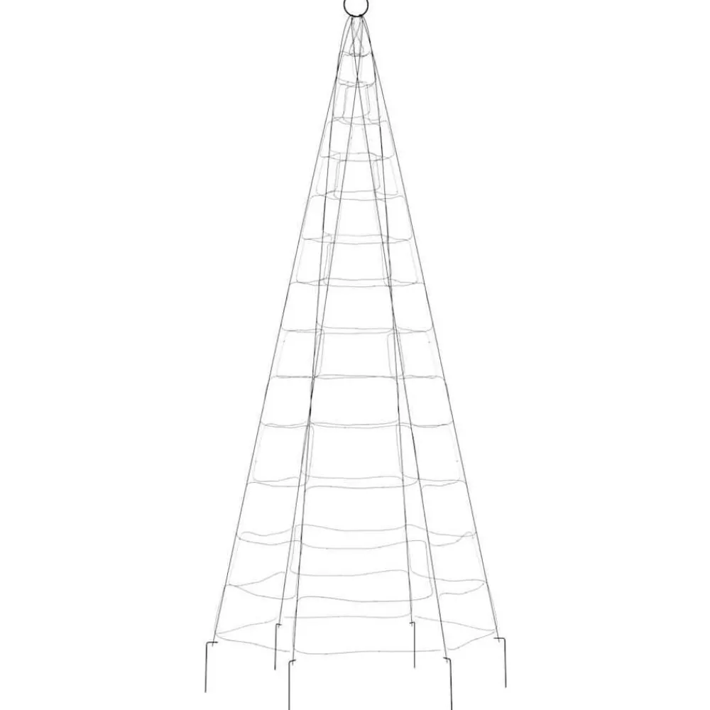 vidaXL Árbol de Navidad 200 LED de colores 180 cm Multicolor New