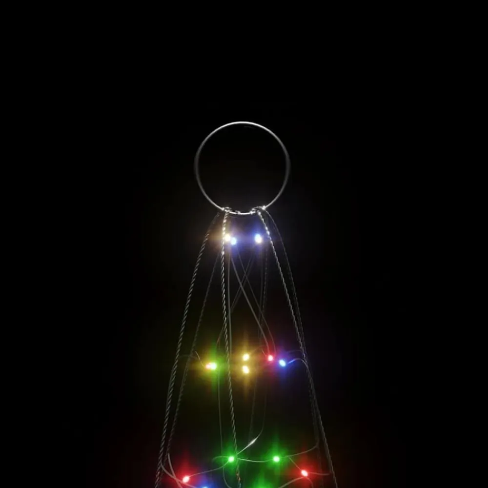 vidaXL Árbol de Navidad 200 LED de colores 180 cm Multicolor New