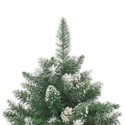 vidaXL Decoración-Árbol de Navidad artificial Verde 120 cm PVC, Plástico y Acero