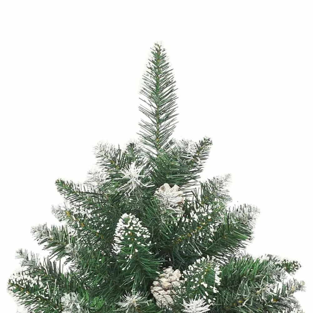 vidaXL Decoración-Árbol de Navidad artificial Verde 120 cm PVC, Plástico y Acero