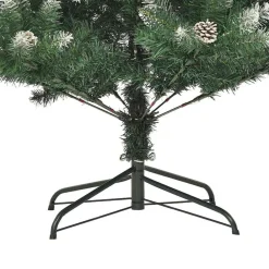 vidaXL Decoración-Árbol de Navidad artificial Verde 120 cm PVC, Plástico y Acero