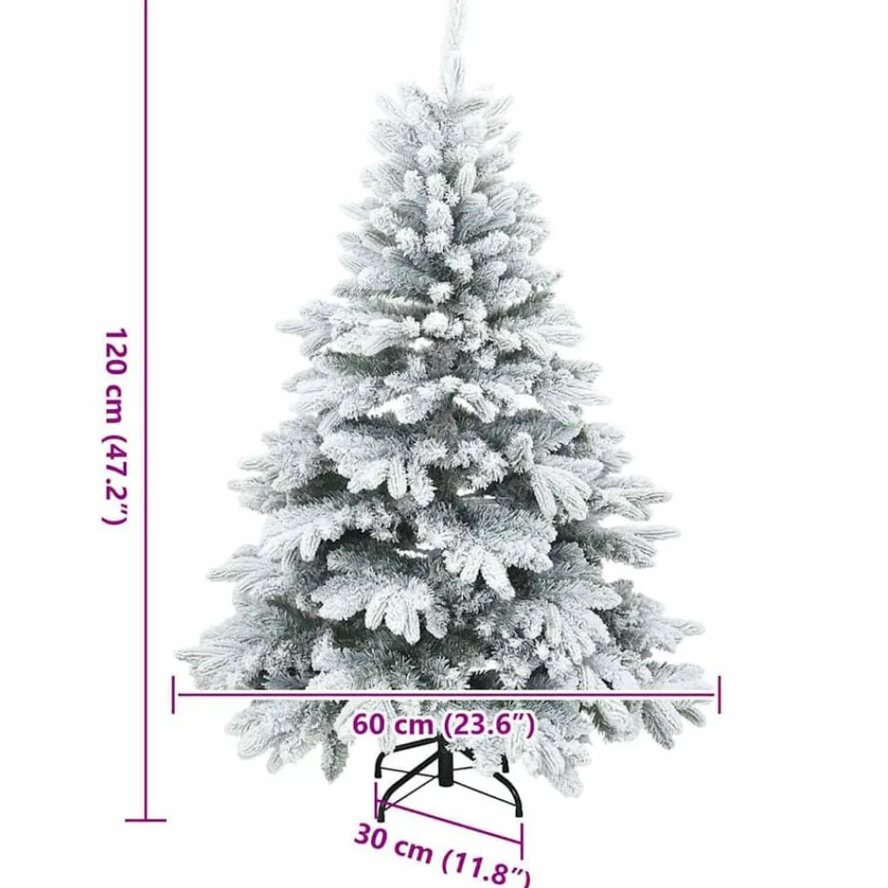 vidaXL Árbol de Navidad artificial con 150 LED 120 cm PE y PVC White Outlet