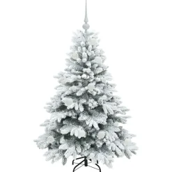 vidaXL Árbol de Navidad artificial con 150 LED 120 cm PE y PVC White Outlet
