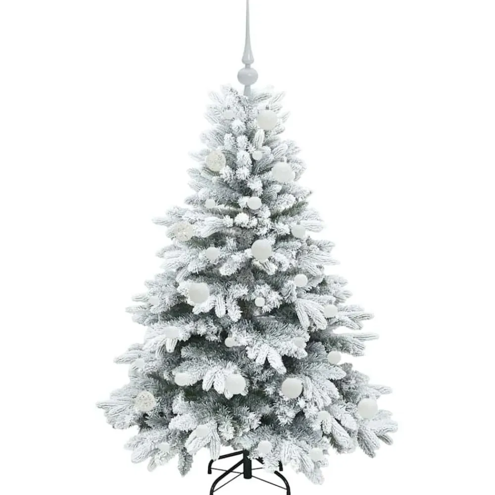 vidaXL Árbol de Navidad artificial con 150 LED 120 cm PE y PVC White Outlet