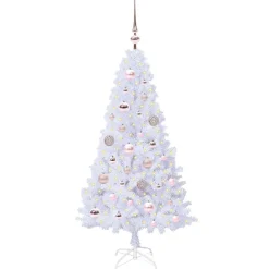 vidaXL Árbol de Navidad artificial con 150 LED 120 cm PVC y Acero Rosa Best