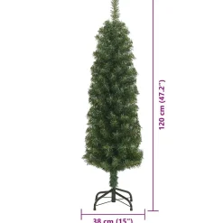vidaXL Decoración-Árbol de Navidad artificial 120 cm PVC, Acero y Plástico