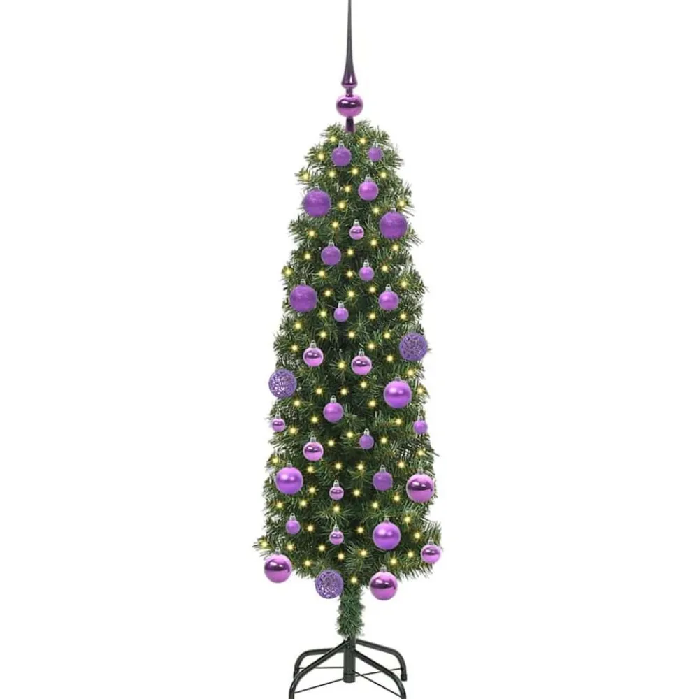 vidaXL Decoración-Árbol de Navidad artificial 120 cm PVC, Acero y Plástico