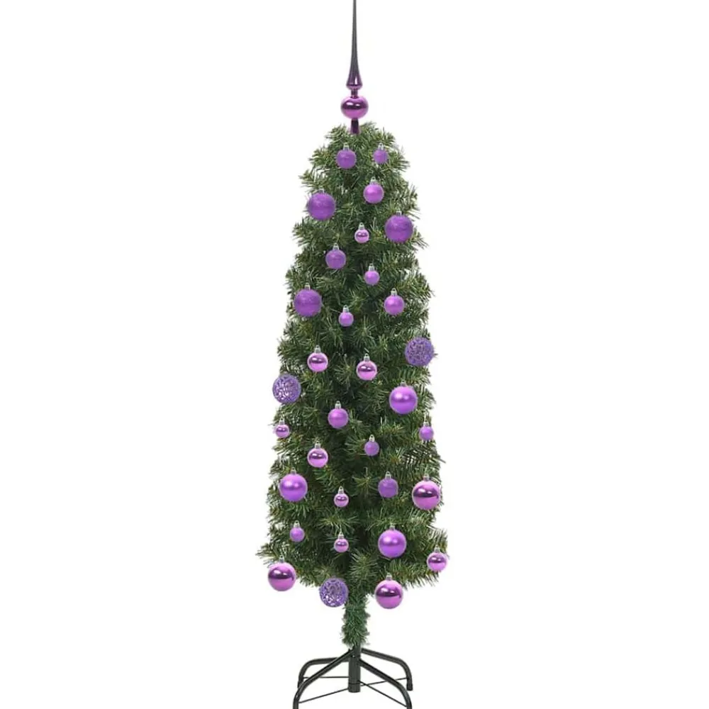 vidaXL Decoración-Árbol de Navidad artificial 120 cm PVC, Acero y Plástico