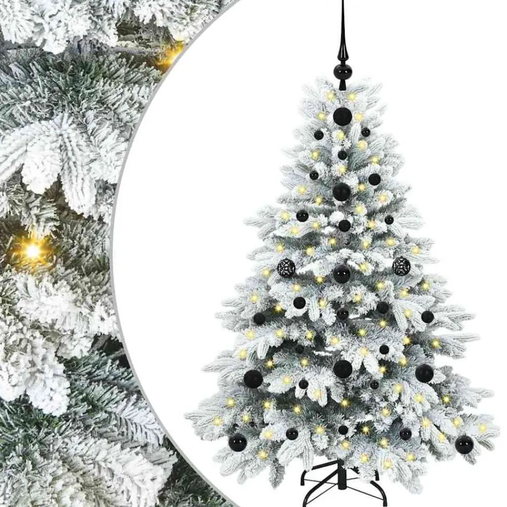 vidaXL Árbol de Navidad artificial con 150 LED 120 cm PE y PVC White Hot
