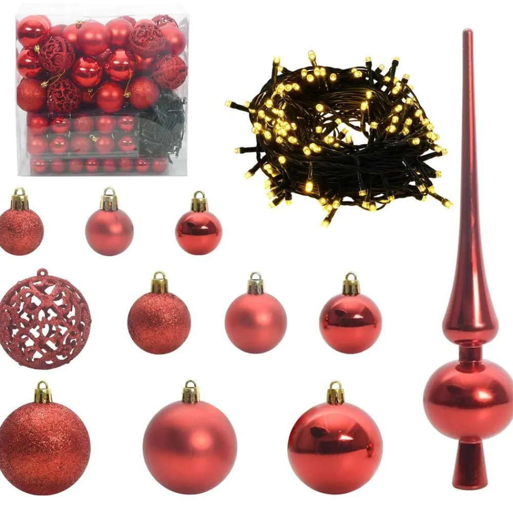 vidaXL Decoración-Árbol de Navidad artificial con 300 LED 240 cm PVC y Acero