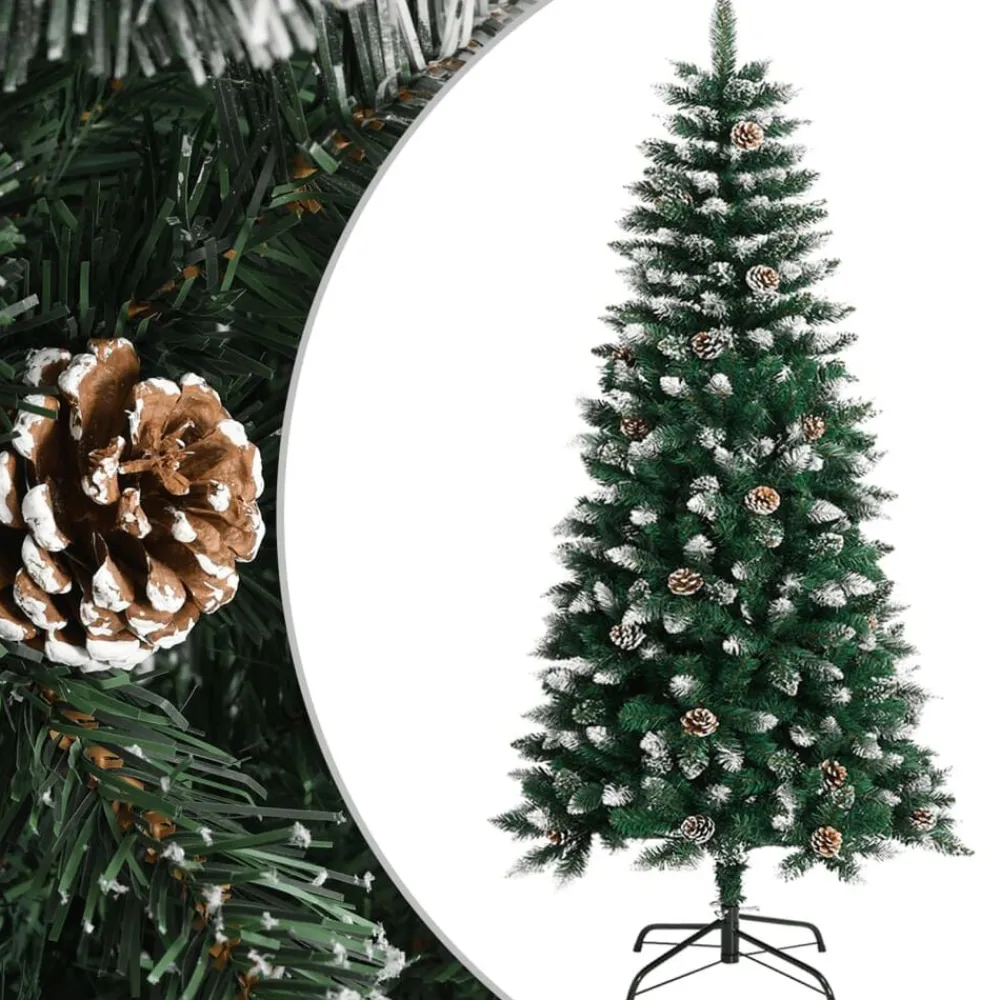 vidaXL Árbol de Navidad artificial con soporte PVC verde 120 cm Clearance