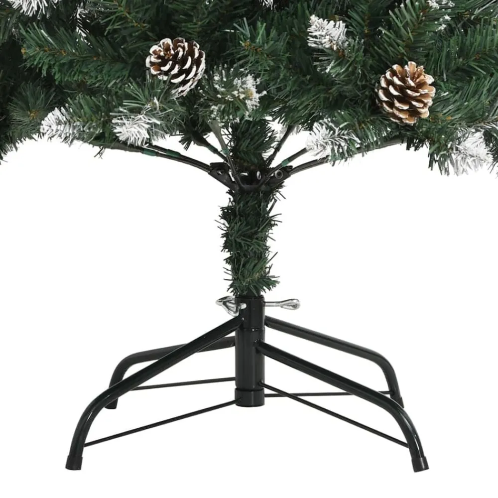 vidaXL Árbol de Navidad artificial con soporte PVC verde 120 cm Clearance