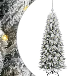 vidaXL Decoración-Árbol de Navidad artificial 120 cm PVC y Plástico y Acero y PE