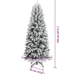 vidaXL Decoración-Árbol de Navidad artificial 120 cm PVC y Plástico y Acero y PE