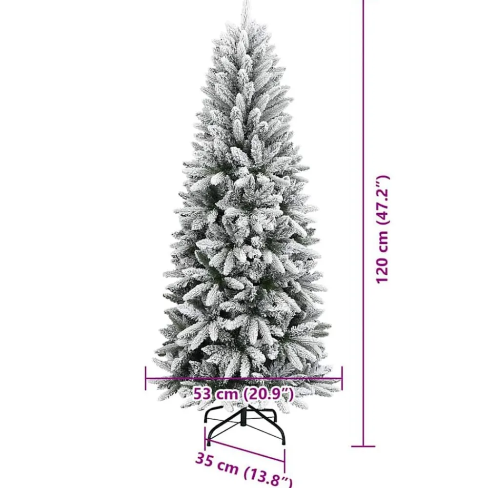 vidaXL Decoración-Árbol de Navidad artificial 120 cm PVC y Plástico y Acero y PE