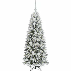 vidaXL Decoración-Árbol de Navidad artificial 120 cm PVC y Plástico y Acero y PE
