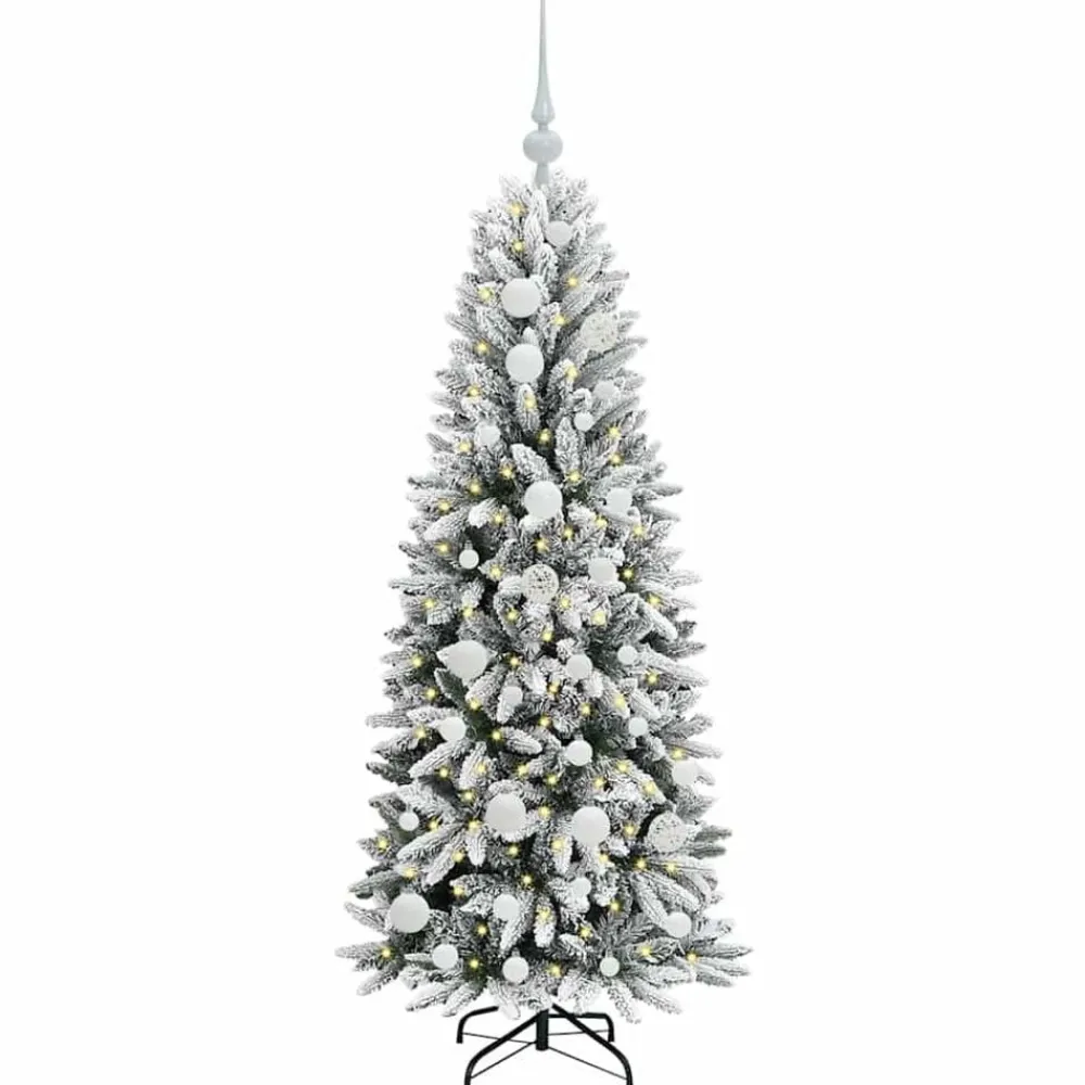vidaXL Decoración-Árbol de Navidad artificial 120 cm PVC y Plástico y Acero y PE