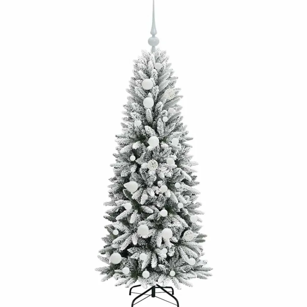 vidaXL Decoración-Árbol de Navidad artificial 120 cm PVC y Plástico y Acero y PE