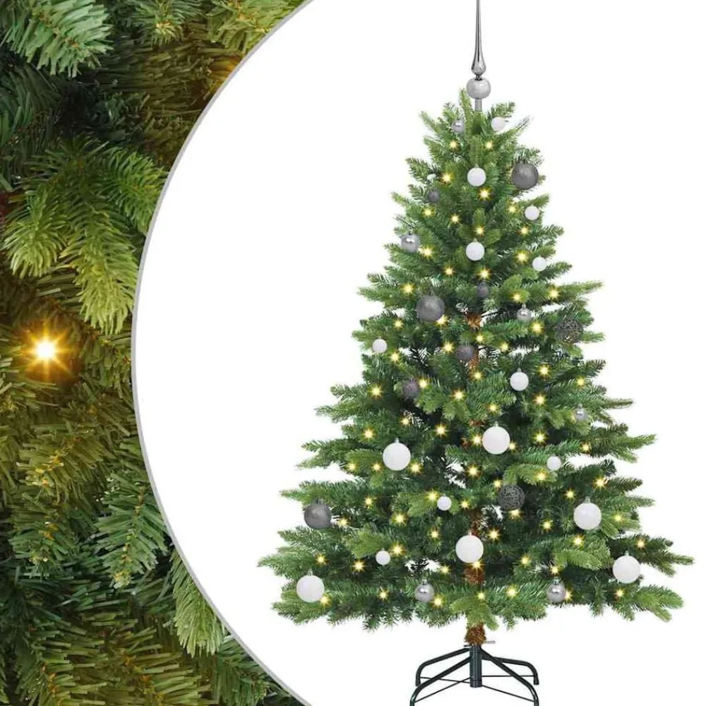vidaXL Decoración-Árbol de Navidad artificial con 150 LED 150 cm PE y PVC