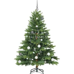 vidaXL Decoración-Árbol de Navidad artificial con 150 LED 150 cm PE y PVC