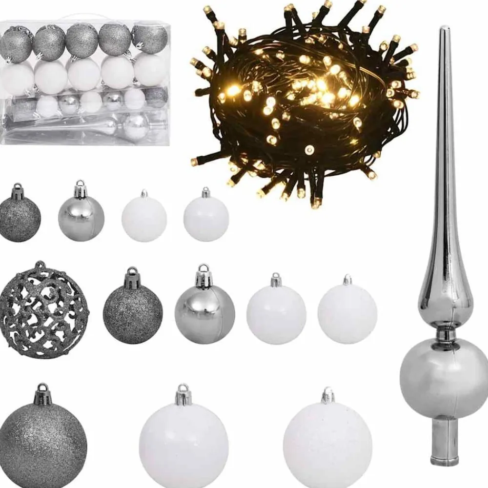vidaXL Decoración-Árbol de Navidad artificial con 150 LED 150 cm PE y PVC