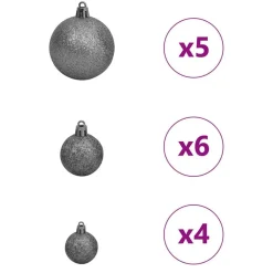 vidaXL Decoración-Árbol de Navidad artificial con 150 LED 150 cm PE y PVC