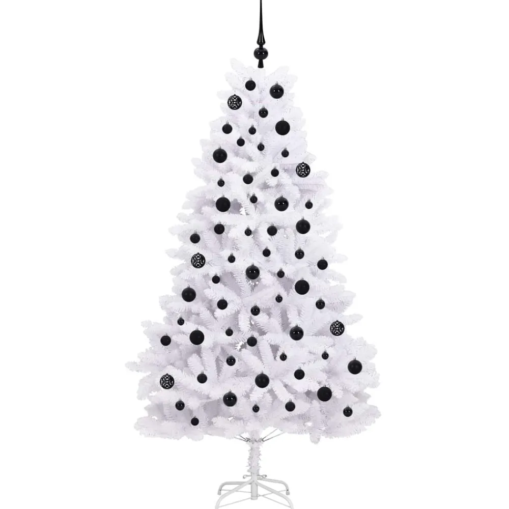 vidaXL Árbol de Navidad artificial con ramas articuladas 180 cm Negro Best