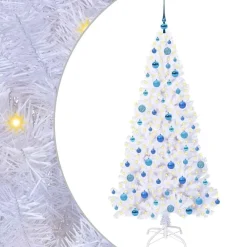 vidaXL Decoración-Árbol de Navidad artificial con 300 LED 180 cm PVC y Acero