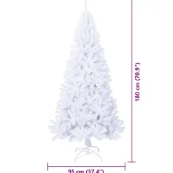 vidaXL Decoración-Árbol de Navidad artificial con 300 LED 180 cm PVC y Acero