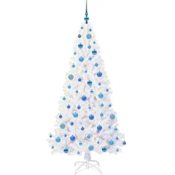 vidaXL Decoración-Árbol de Navidad artificial con 300 LED 180 cm PVC y Acero