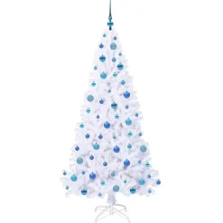 vidaXL Decoración-Árbol de Navidad artificial con 300 LED 180 cm PVC y Acero