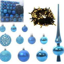 vidaXL Decoración-Árbol de Navidad artificial con 300 LED 180 cm PVC y Acero