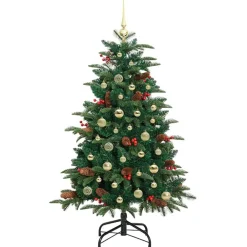 vidaXL Árbol de Navidad artificial Verde 150 cm PVC, Metal y Plástico New