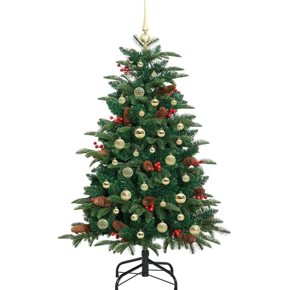 vidaXL Árbol de Navidad artificial Verde 150 cm PVC, Metal y Plástico New
