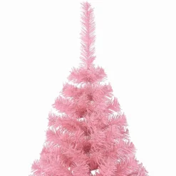 vidaXL Árbol de Navidad Artificial Preiluminado 180 cm PVC Rosa