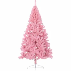 vidaXL Árbol de Navidad Artificial Preiluminado 180 cm PVC Rosa