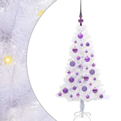 vidaXL Decoración-Árbol de Navidad artificial con 150 LED 120 cm PVC y Acero