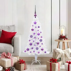 vidaXL Decoración-Árbol de Navidad artificial con 150 LED 120 cm PVC y Acero