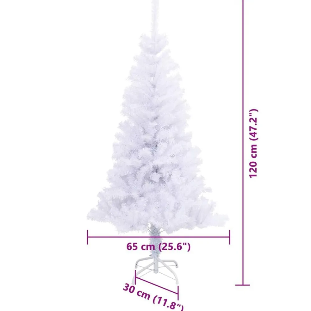 vidaXL Decoración-Árbol de Navidad artificial con 150 LED 120 cm PVC y Acero