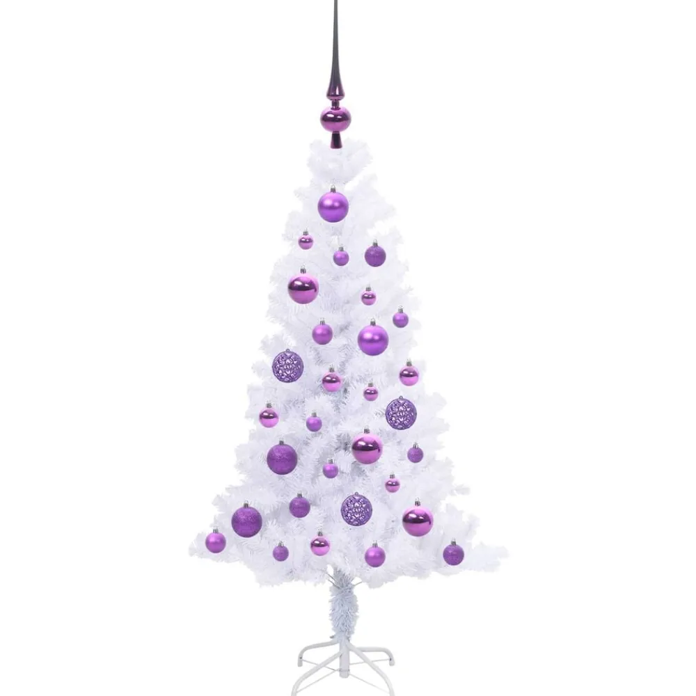 vidaXL Decoración-Árbol de Navidad artificial con 150 LED 120 cm PVC y Acero