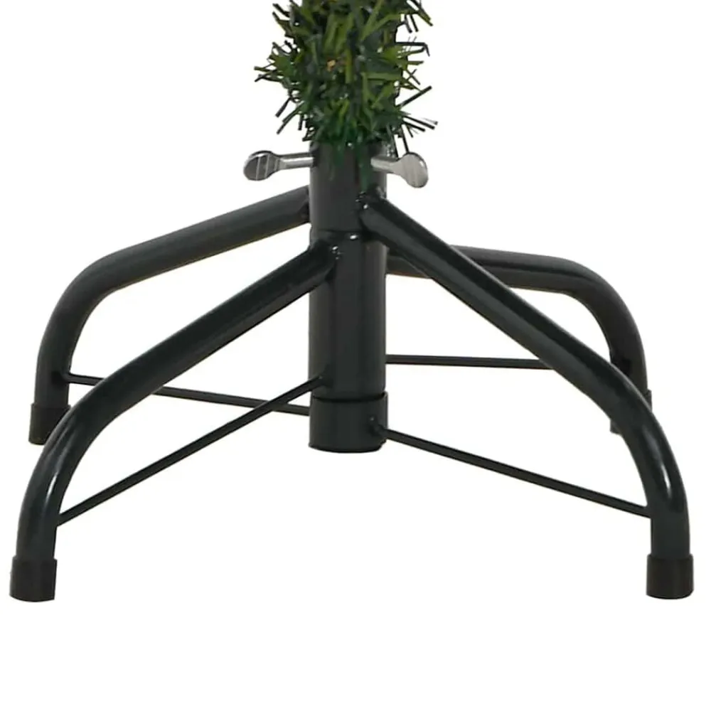 vidaXL Decoración-Árbol de Navidad artificial con ramas plegables y conos 150 cm