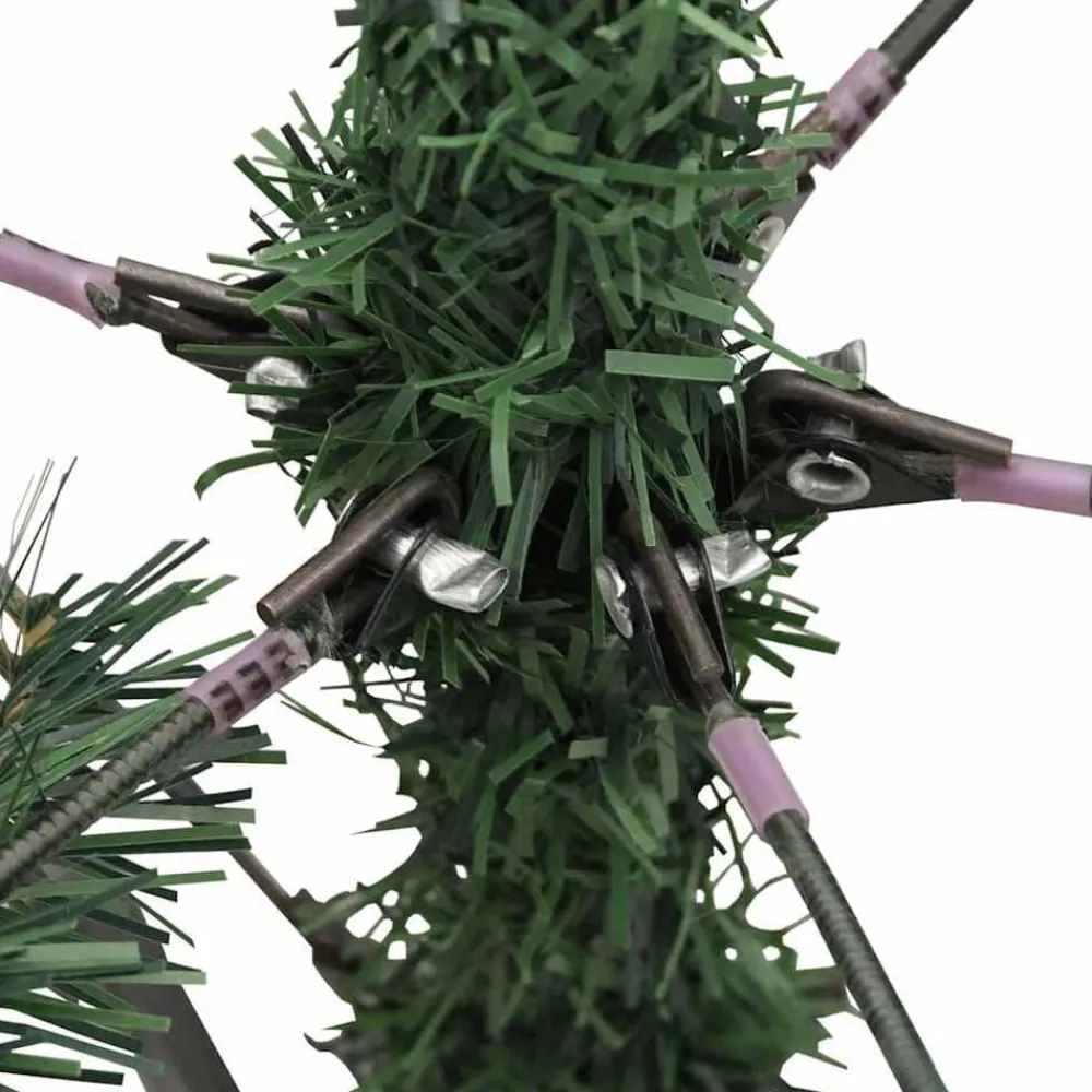 vidaXL Decoración-Árbol de Navidad artificial con ramas plegables y conos 150 cm