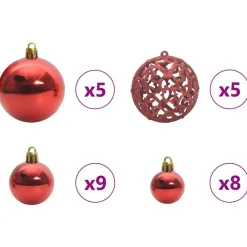 vidaXL Decoración-Árbol de Navidad artificial con ramas plegables y conos 150 cm