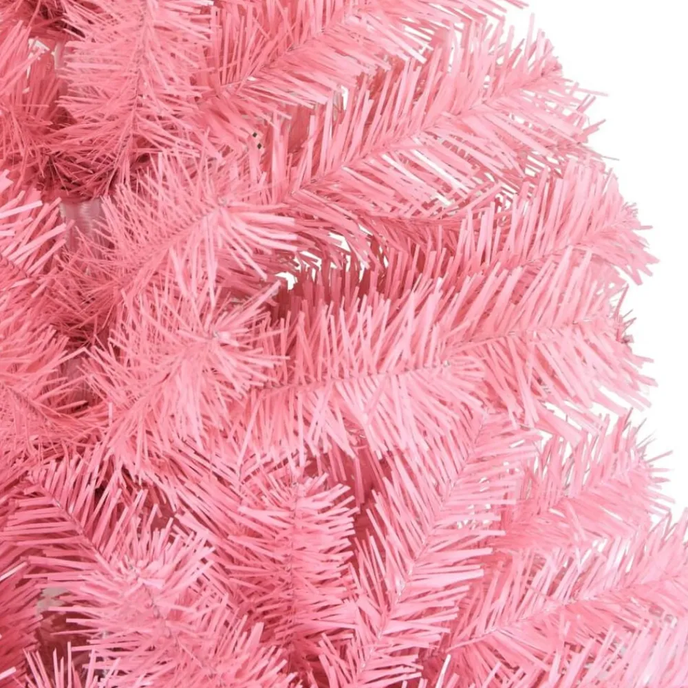 vidaXL Árbol de Navidad artificial con soporte PVC 150 cm Rosa Outlet