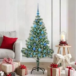 vidaXL Árbol de Navidad Artificial Nevado con Luz LED Verde y 150 cm Best