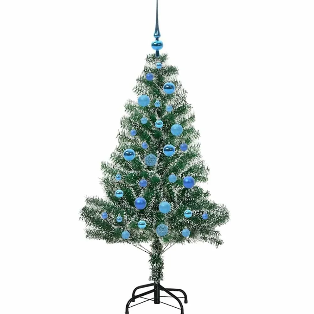 vidaXL Árbol de Navidad Artificial Nevado con Luz LED Verde y 150 cm Best